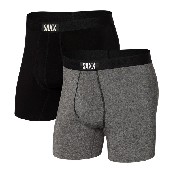Ultra Men's Boxer Brief 2-Pack - Black/Grey | – SAXX Underwear