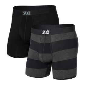 Saxx Underwear Men Black Red Daytripper Boxer Brief Fly 2-Pack Size XL  49322 for sale online