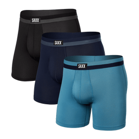 Saxx Underwear Co. Assorted 3-pack Boxer Briefs In Blk/ink Htr/grey Htr At  Nordstrom Rack in Gray for Men