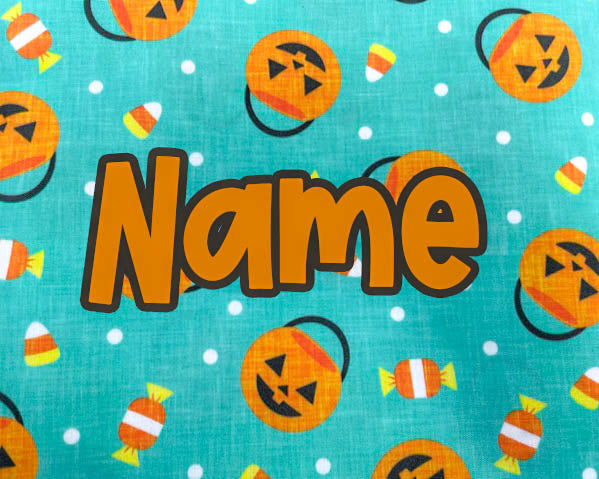 Pumpkin Candy Buckets Bandana- Aqua