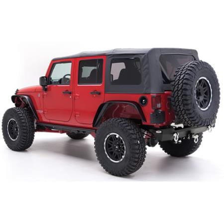 Soft Top 07-09 Wrangler JK 4 DR OEM Replacement W/Tinted Windows Black -  Unlimited Offroad