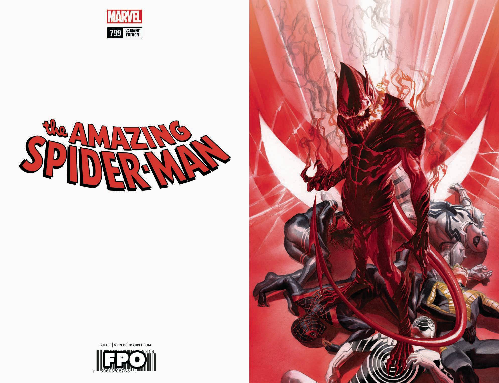 amazing spider-man #799 alex ross virgin var leg