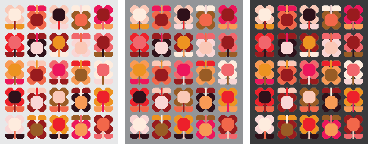 Folk Blooms Quilt in 3 colors - Sewfinity.com