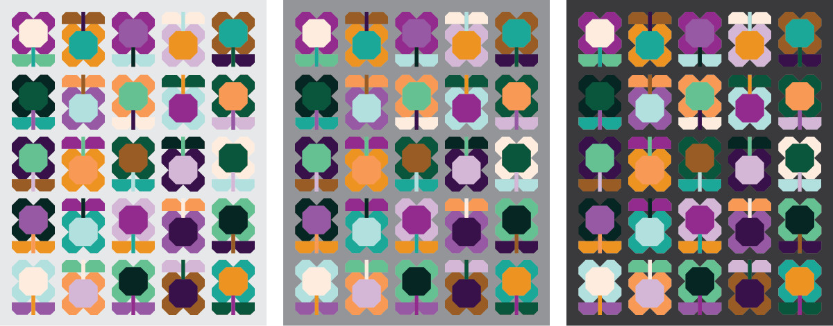 Folk Blooms Quilt in 3 colors - Sewfinity.com