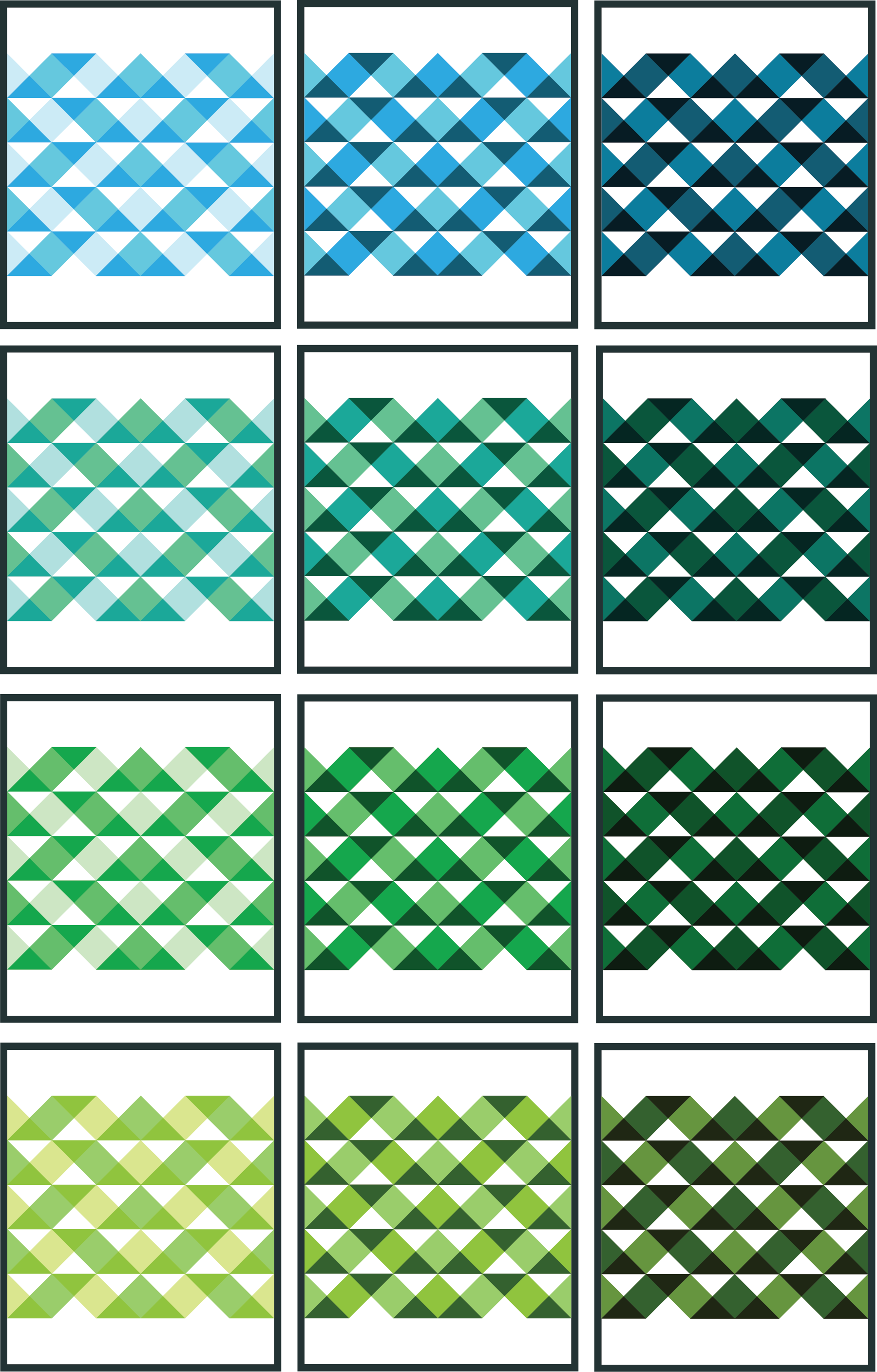 Sea Breeze quilt mockups by Sewfinity