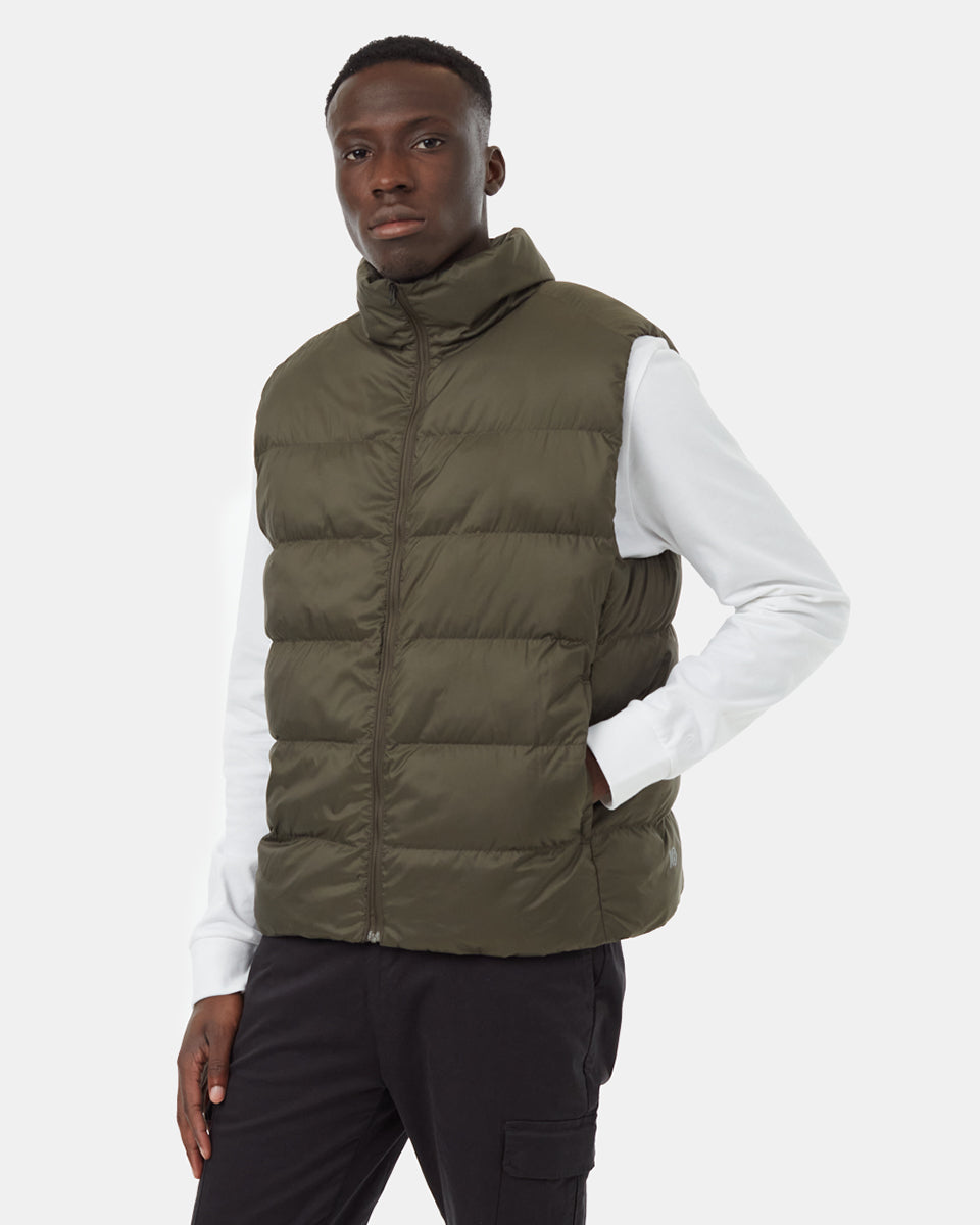 tentree Men's Puffer Vest - Recycled Polyester - Green - Size: L