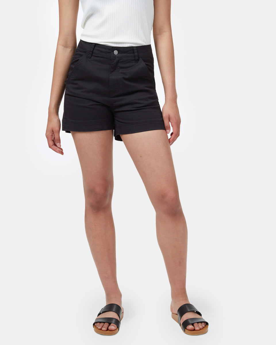 Twill High Waist Short | Recycled Materials