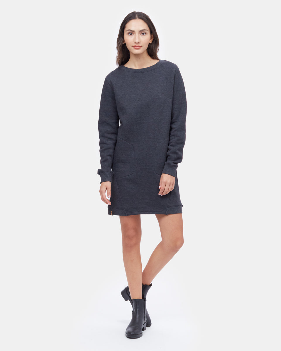 Romose Winter Dresses Women Sweater Knitted Braided Dress Crew