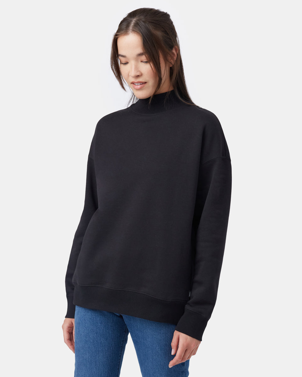 Oversized Mockneck Fleece | Recycled Materials