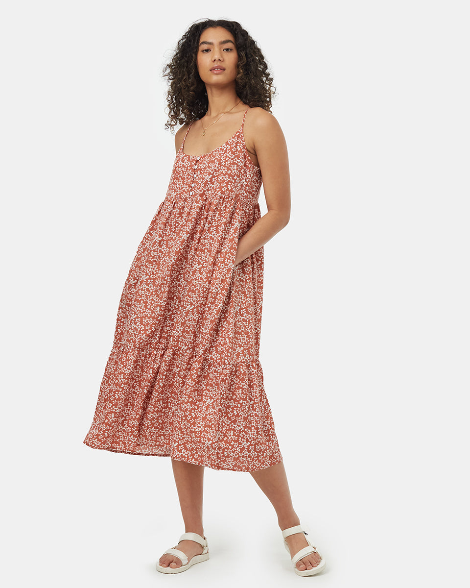 Floral Tiered Cami Midi Dress