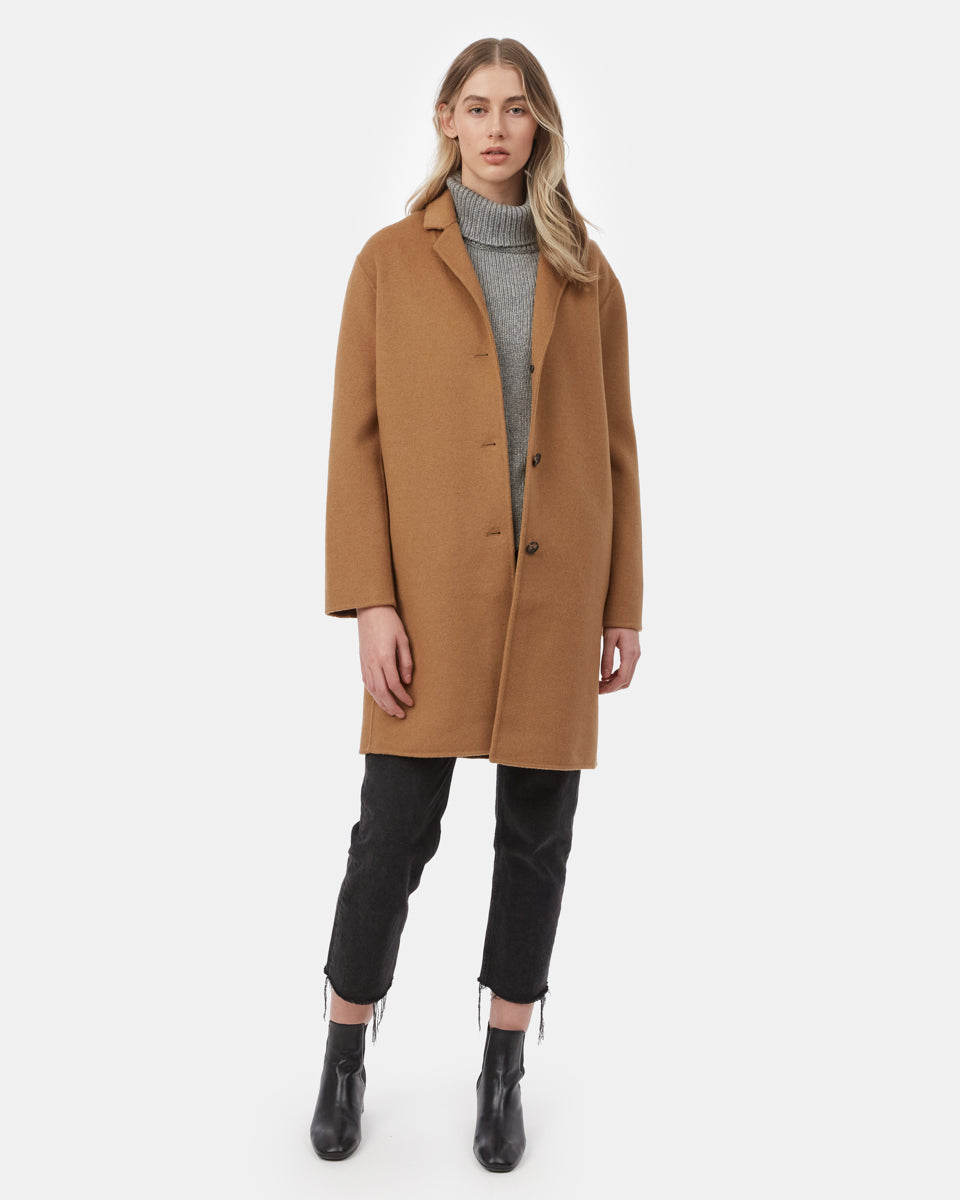 Wool Longline Coat | Recycled Materials