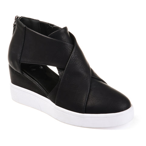 Lasercut Fashion Wedge Sneaker 