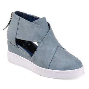 Criss-Cross Cut Out Wedge Sneaker 