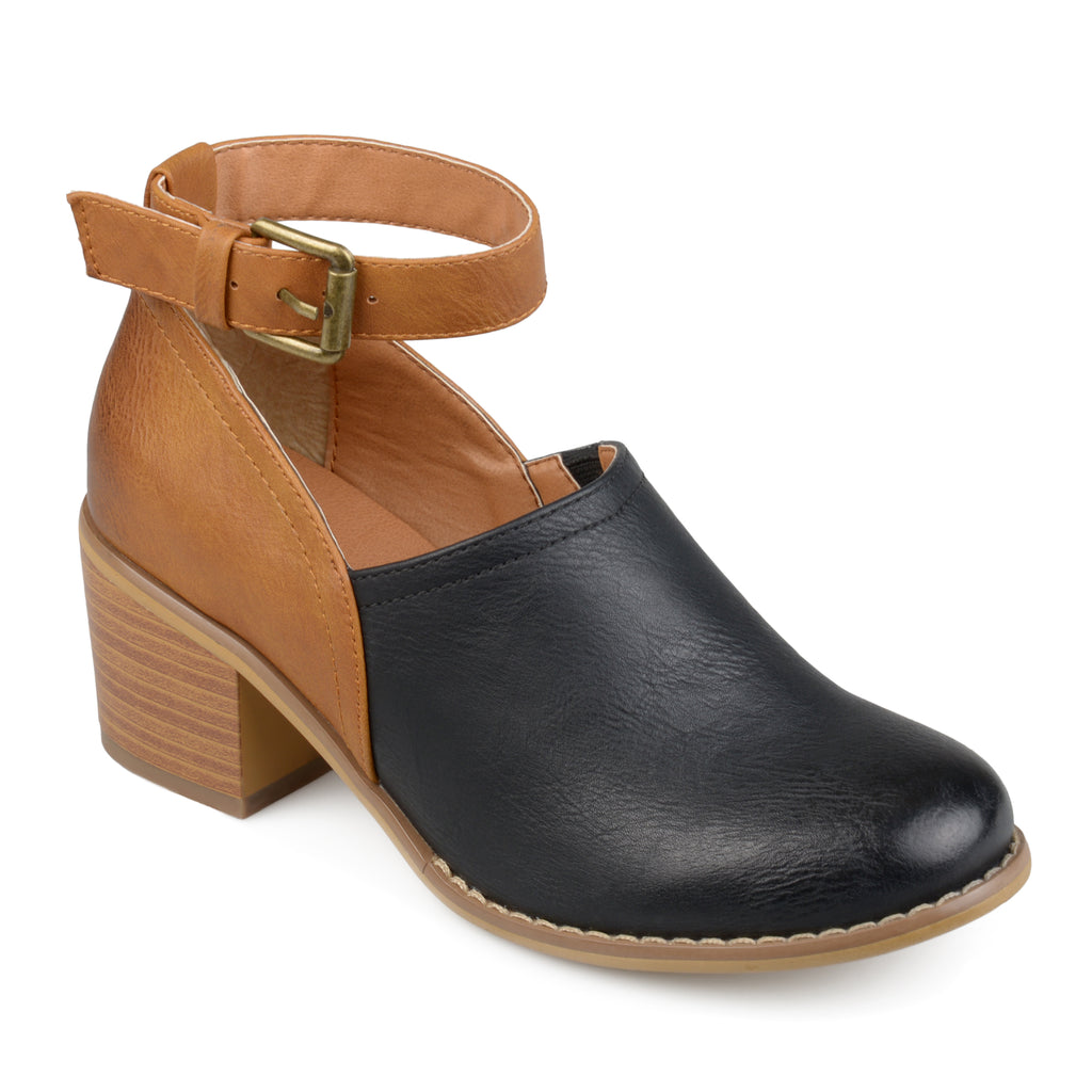 heeled clogs with strap