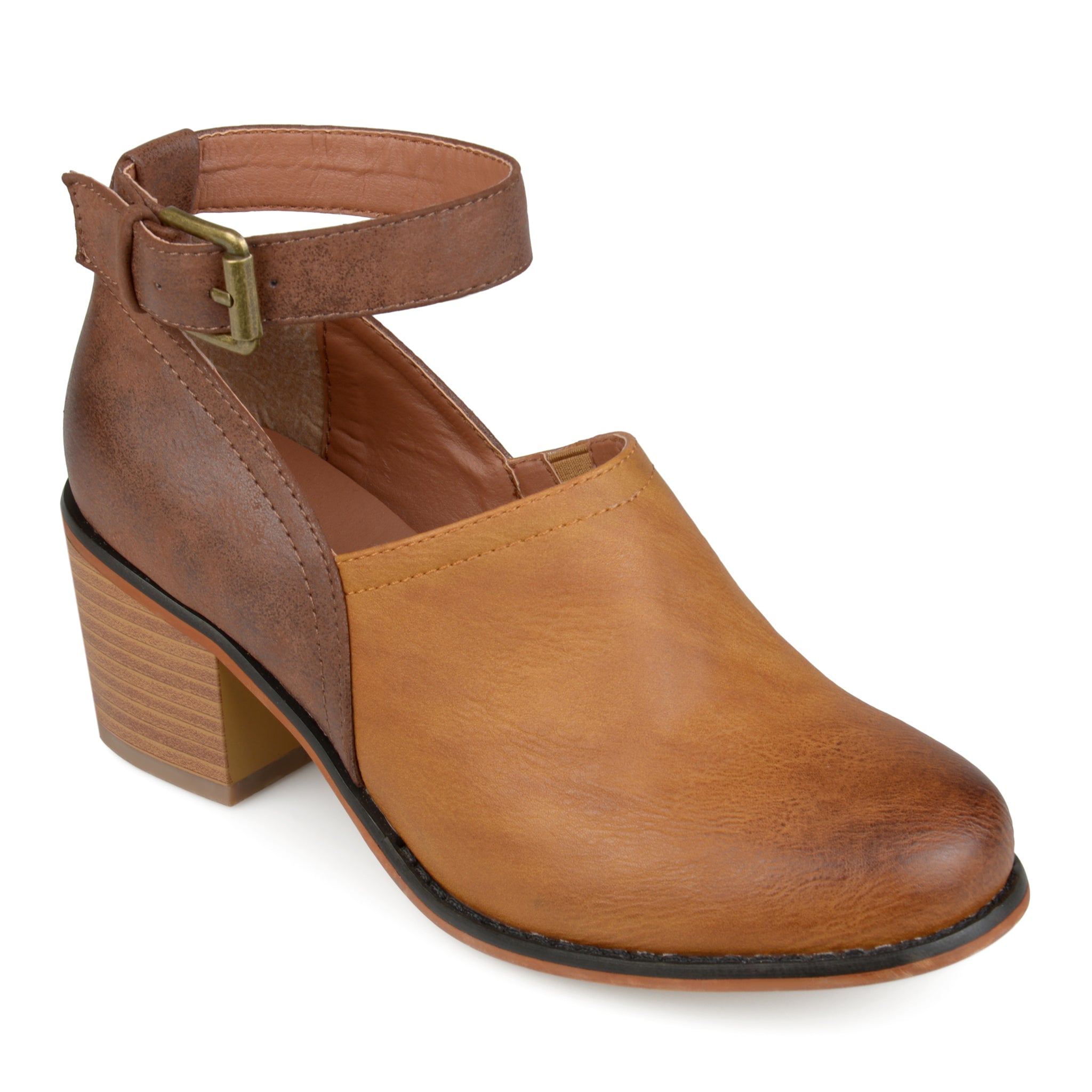 brown clogs with strap