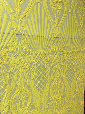 yellow mesh fabric