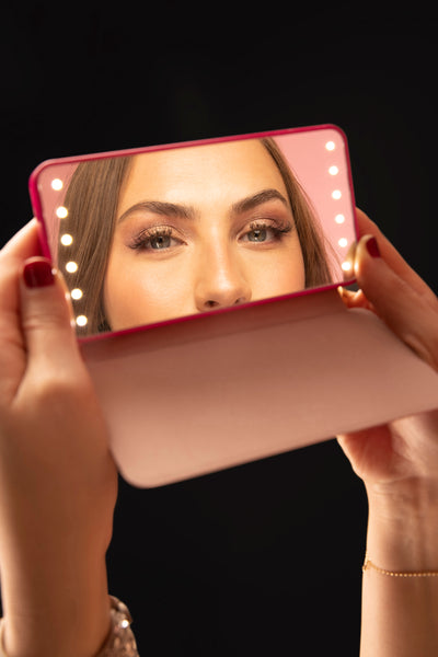 LED makeup mirror, portable travel mirror, compact makeup mirror