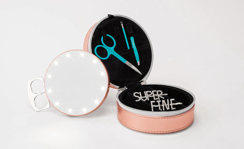 RIKI LOVES RIKI Super Fine lighted pocket mirror and mini beauty tool