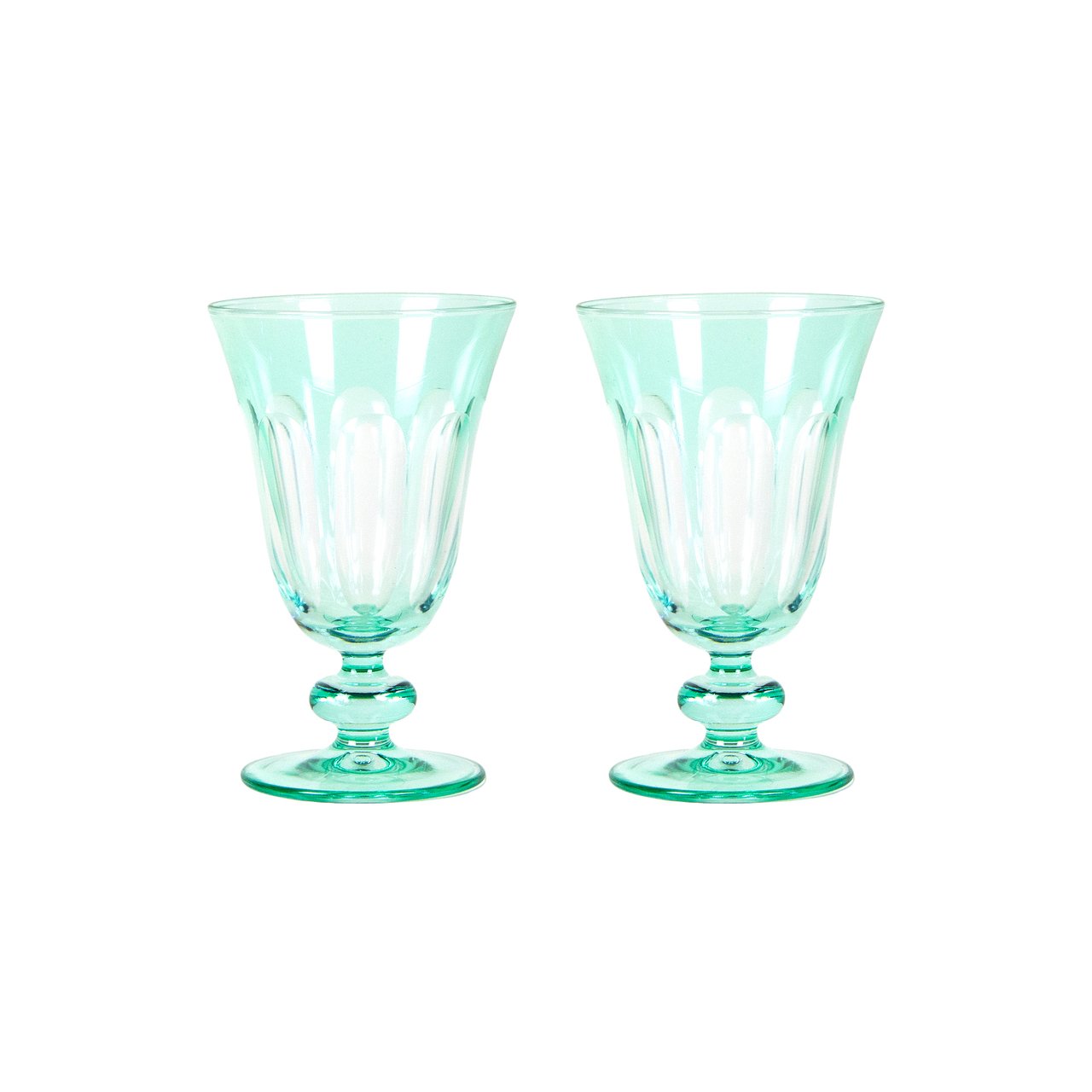 SirMadam Rialto Glass Tulip in Menthe, Set of 2