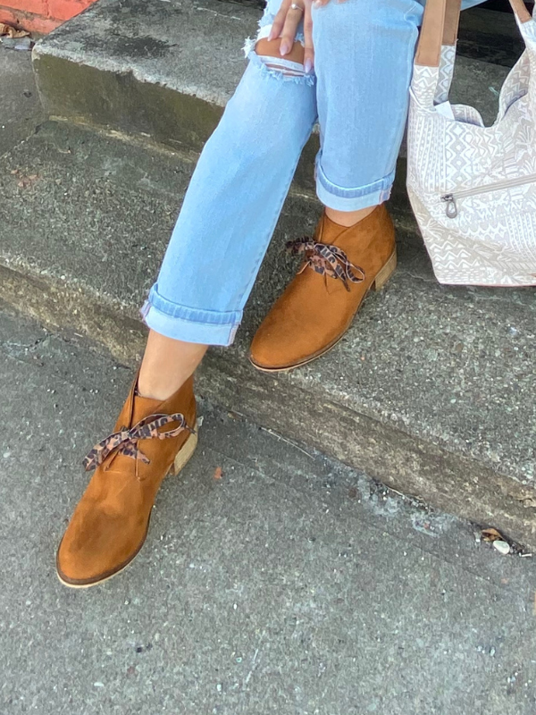 Corky' Small Leopard Booties - Backwards Saddle Boutique