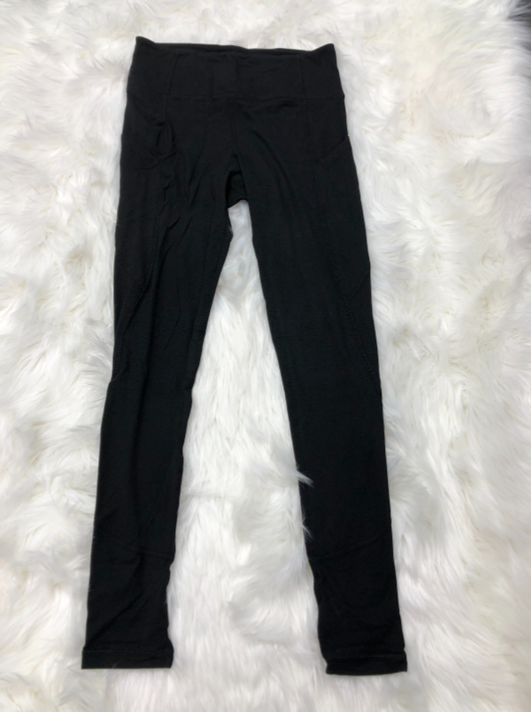 Solid black leggings with design - Backwards Saddle Boutique