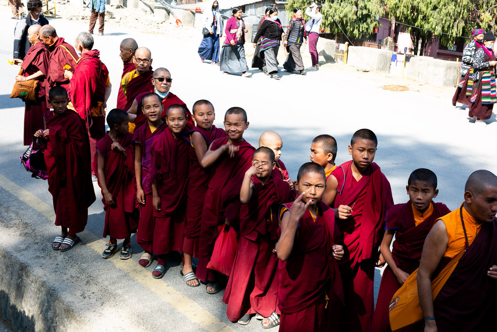 Novice monks in line for parade