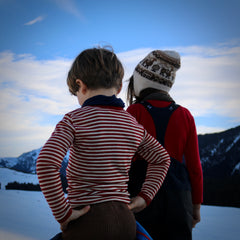 sous-vêtements enfants en laine merinos bio et soie par Engel Natur, Arbre Bleu 