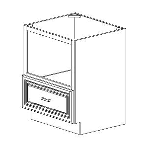 BMC27 - Sterling Gray - Base Built in Microwave Cabinet 27" - Royal Online Cabinets -