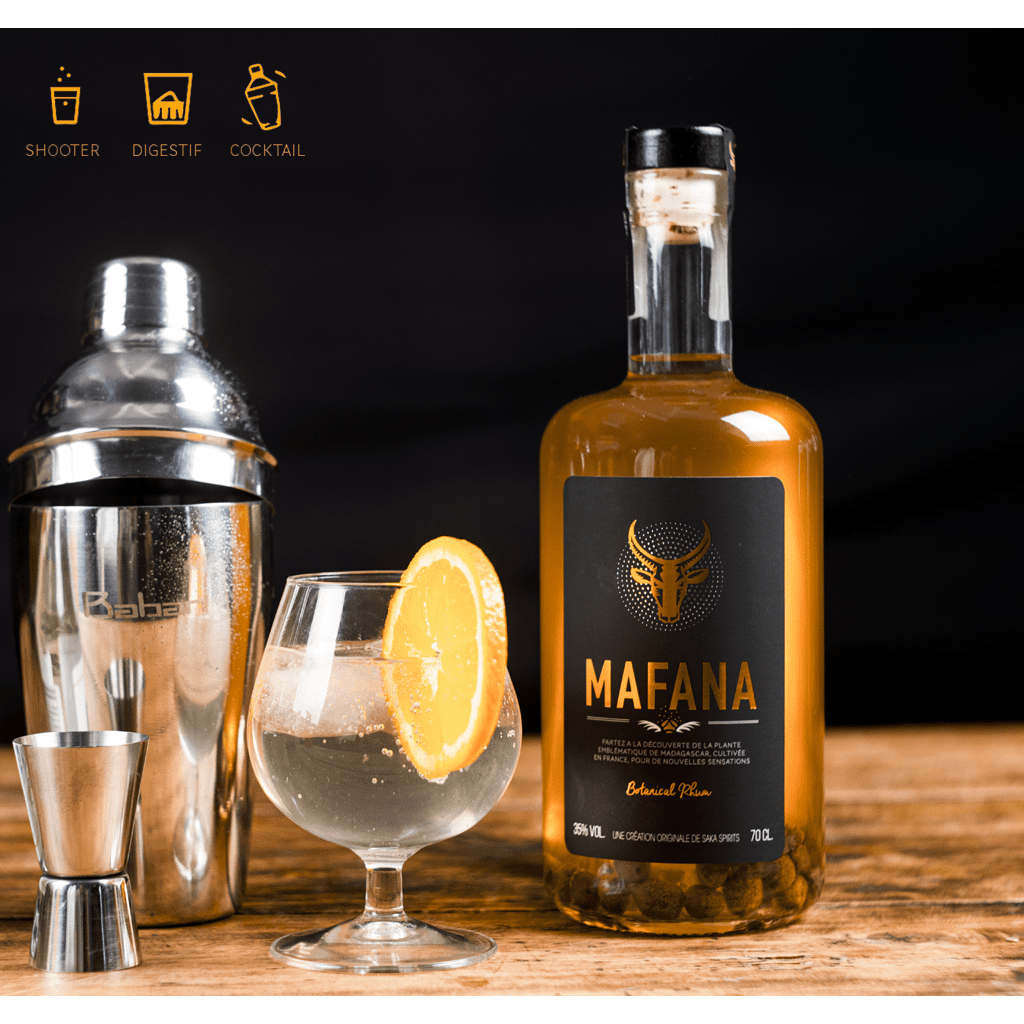 mafana avec shaker, à boire en shooter, glacé ou cocktail