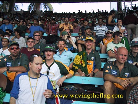 Australian Cricket Tours - Our Inaugural Australian Cricket Tour To India. 40 Australian Cricket Supporters Watching Australian Defeat India At Wankhede Stadium, Mumbai