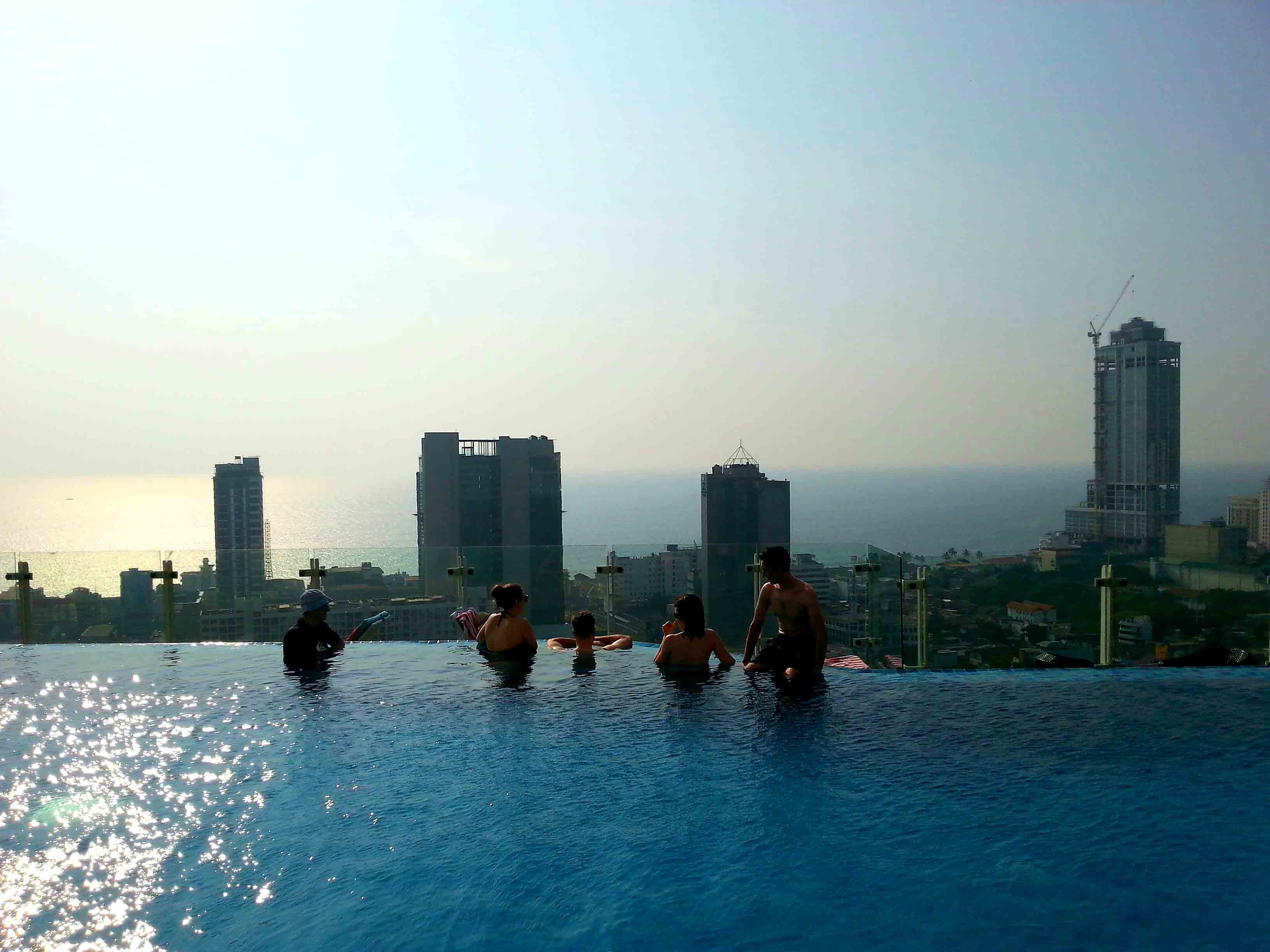 Australian Cricket Tours - The View From The Rooftop Infinity Pool Of Cinnamon Red Hotel, Colombo, Sri Lanka