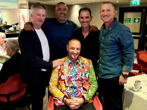 Australian Cricket Tours - Luke Gillian With The Great Steve Waugh, Justin Langer, Brad Haddin, And England's Daly Thompson On The Eve Of The Ashes Test Match At Lord's 2019 | London