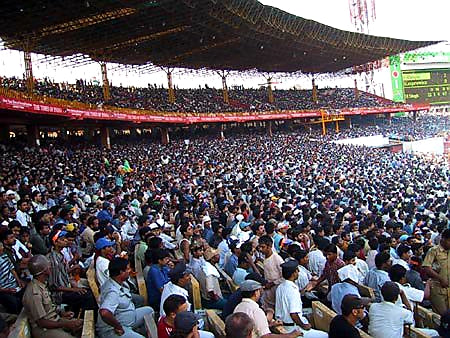 Australian Cricket Tours - The Massive Crowd Fills Every Seat Along The Western Side Of Eden Gardens, Kolkata During The 2nd Test Match Between Australia vs India 2001