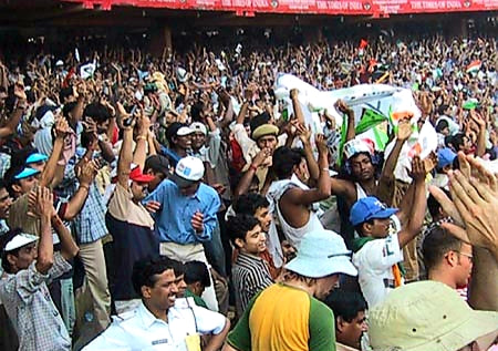 Australian Cricket Tours - The Indian Crowd Is Wildly Excited At Eden Gardens, Kolkata During The 2nd Test Match Between Australia vs India 2001