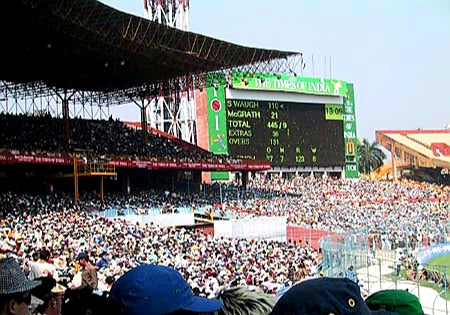Australian Cricket Tours - The Crowd Is Packed Into Eden Gardens, Kolkata During The 2nd Test Match Between Australia vs India 2001