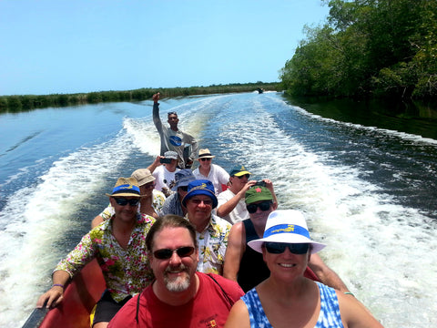 On A Long Boat From The Black River To Floyd's Pelican Bar Off Treasure Beach | Jamaica | Australian Cricket Tours