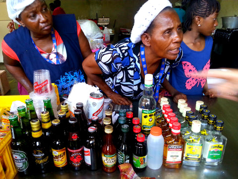 Australian Cricket Tours - Two Ladies Looking Very Focussed On Pouring The Correct Cocktail At The Sabina Park Test Match In Jamaica