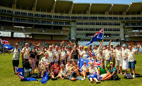 Australian Cricket Tourists Having A Pitch Photo After Play At Sabina Park | Kingston | Jamaica | Australian Cricket Tours