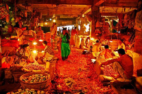 The Orange Glow Of The Markets Of Bangladesh At Night