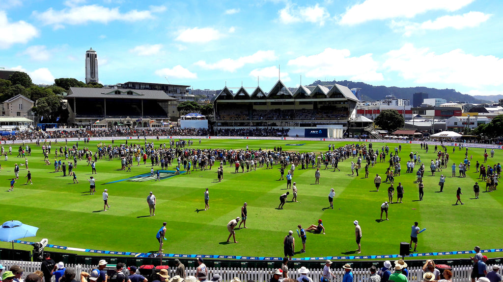 Australian Cricket Tours - The Basin Reserve, Wellington, Awash With Spectators On The Field During The Lunch Break Of The 1st Test Australia Vs New Zealand 2016