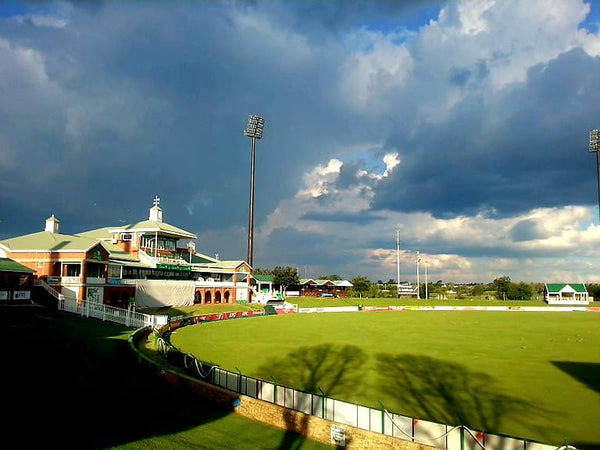 Black Storm Clouds Backdrop A Sundrenched Senwes Park Cricket Stadium | Potchefstroom | North-West Province | Australian Cricket Tours