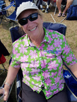 Australian Cricket Tour - A Smiling Spectator Of Ours, Wearing A Bent Banani Floral Shirt, At The Cricket In South Africa