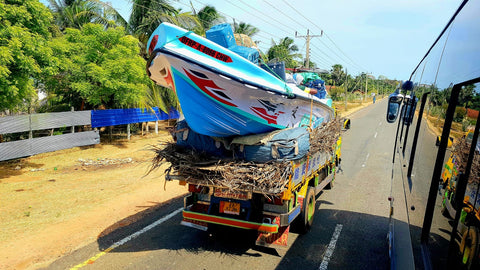 Fishing Boat On The Back Of A Truck On The Way To Jaffna | Northern Province | Sri Lanka | Australian Cricket Tours