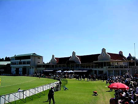 Australian Cricket Tours -Blue Skies And Sunshine Bathe The Keg & Maiden Pub Inside The Harare Sports Club, Zimbabwe