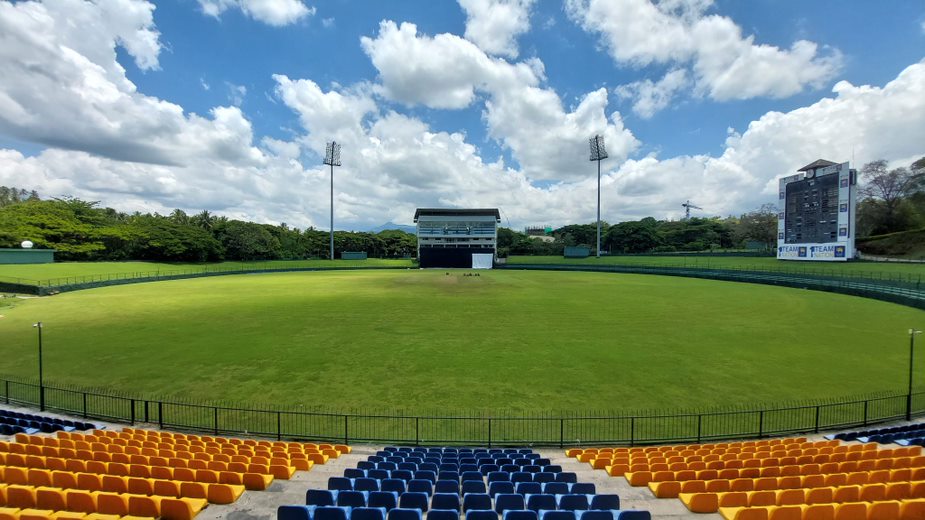 A View Straight Down The Middle Of Pallekele International Cricket Stadium Towards The Media Centre | Pallekele | Kandy | Test Cricket Grounds | Sri Lanka | Australian Cricket Tours
