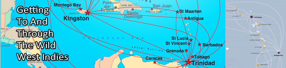 Australian Cricket Tours - Caribbean Airlines And LIAT Route Maps Through The Islands