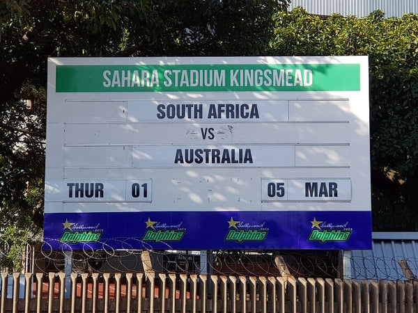 South Africa Versus Australia Promotional Billboard At Kingsmead Cricket Stadium | Durban | KwaZulu-Natal | South Africa | Australian Cricket Tours