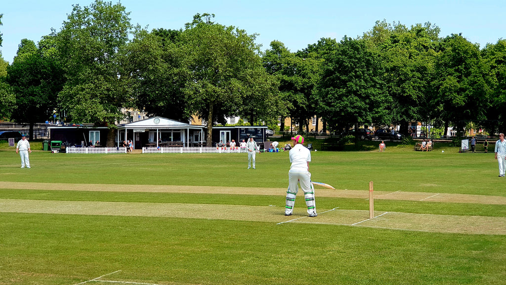 Australian Cricket Tours - Nepotists Cricket Club Legend Mike 'Magic' Sheldon Waits For The Bowler To Deliver His Next On Delightful Kew Green | London