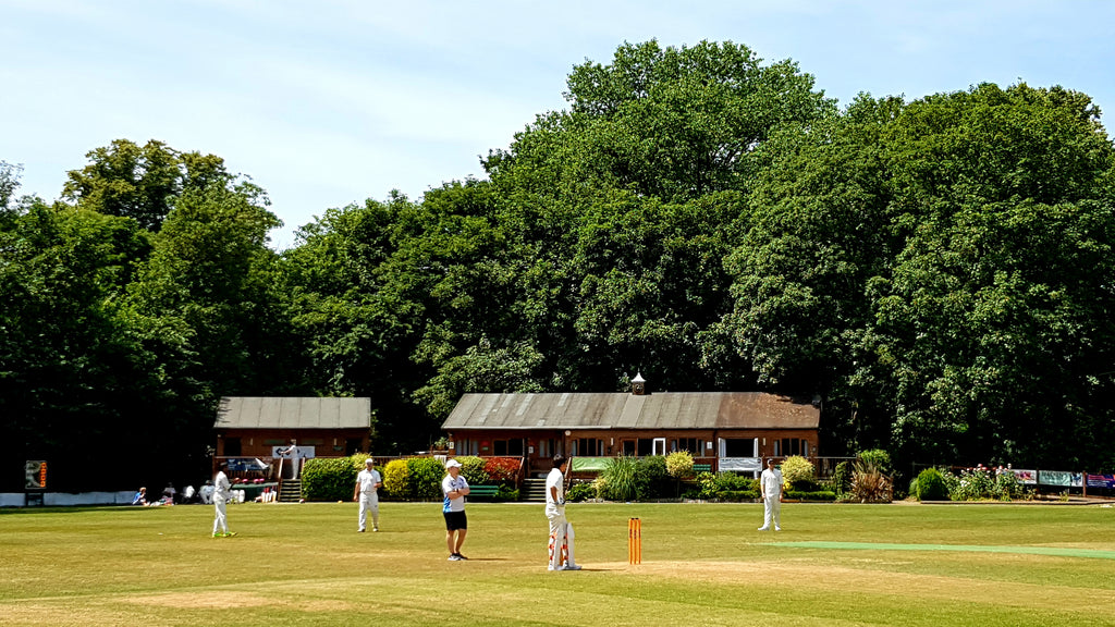 Australian Cricket Tours - Nepotists Cricket Club Legend Damian Tambling Looks To Drive Through Covers To The Lovely Pavilion Of Shepperton Cricket Club