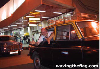 Australian Cricket Tours - Mark 'Buffy' Smith Hanging Out Of The Taxi Window At Chhatrapati Shivaji International Airport, Mumbai